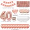 40th Birthday Decorations – Rose Gold Balloons Set for Party and Celebration